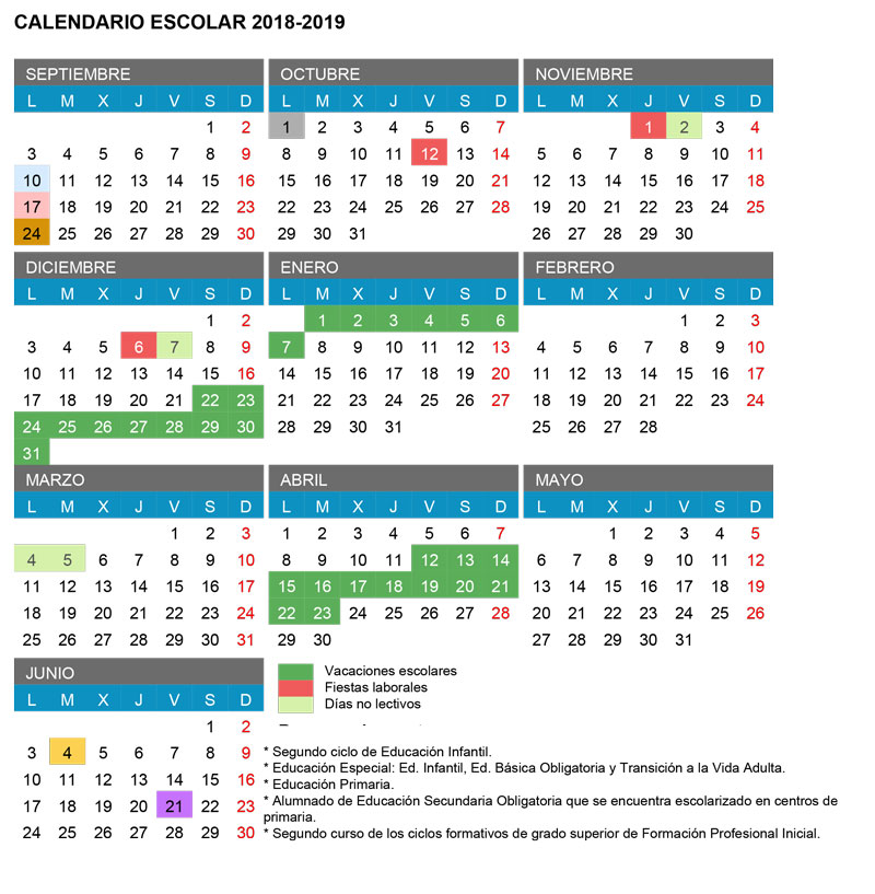 CalendarioEscolar18-19